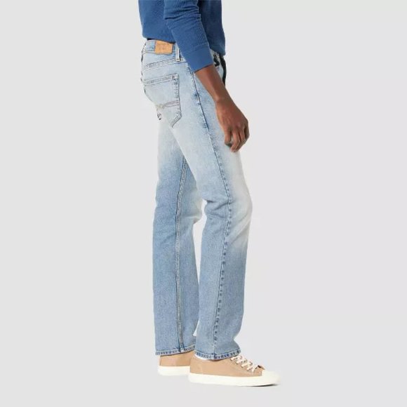 DENIZEN by LEVI'S 232 SLIM STRAIGHT JEANS - LIGHT BLUE distressed 32x30 NEW - Picture 2 of 3